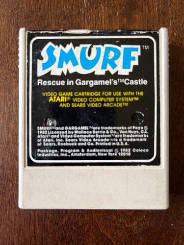 SMURF Rescue in Gargamel's Castle Atari 2600 Video Game Cartridge COLECO 1982 - Bild 7 von 8