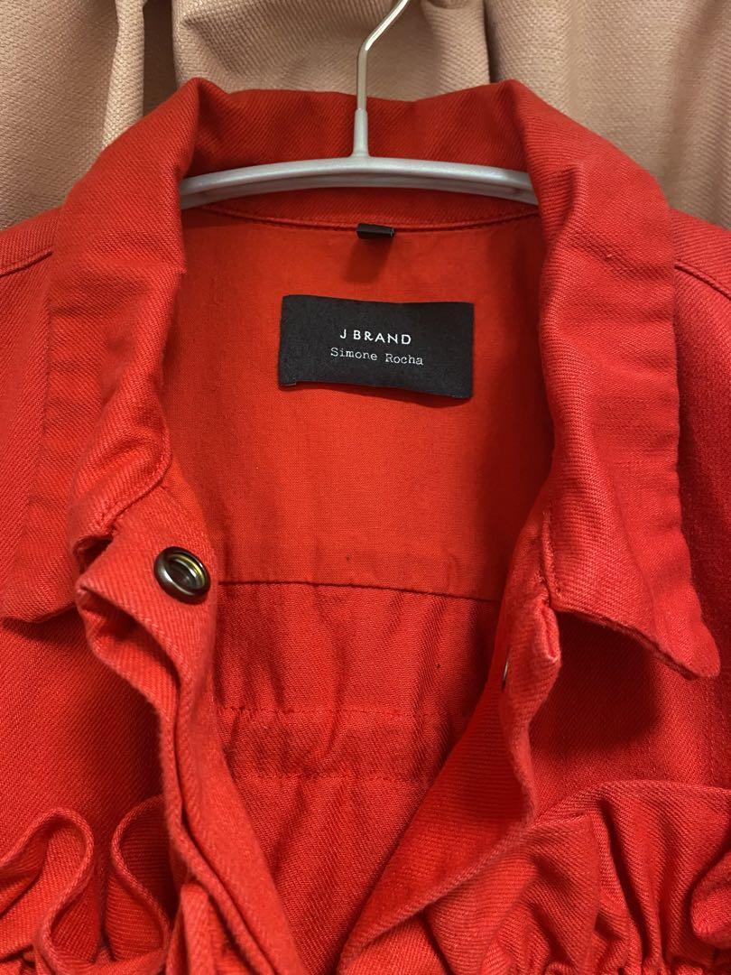 関税送料込み【SIMONE ROCHA】リボンベルト ジャケット Simone Rocha × J BRAND Simone Rocha denim jacket red Simone