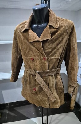 Sam choice Jacke aus Echtem Leder Gebraucht Frau Brown Gr. 42 XYR631L