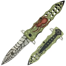 Spring Assist Tactical Survival Web Crawler Glass Breaker Foldable Pocket Knife