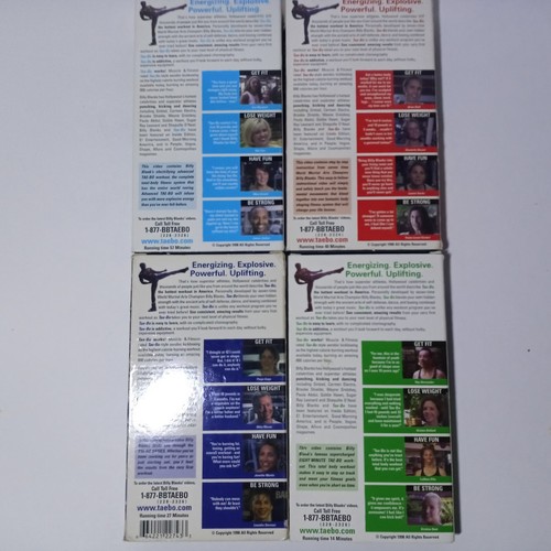 Tae-Bo Workout 4 Pack VHS 1998 2-Tape Set Basic, Instructional, Advanced & 8 min - Picture 2 of 4