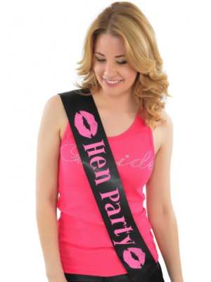 Hen Night Pink Sash Hen Party bachelorette Bridal Shower Party Girls Night OUT