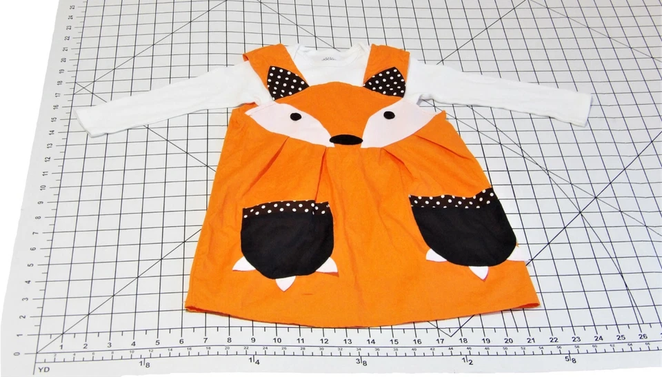 Baby Jockey Baby Dress 狐狸橙色长袖,尺寸:24 个月。 — 第 3/4 张图片