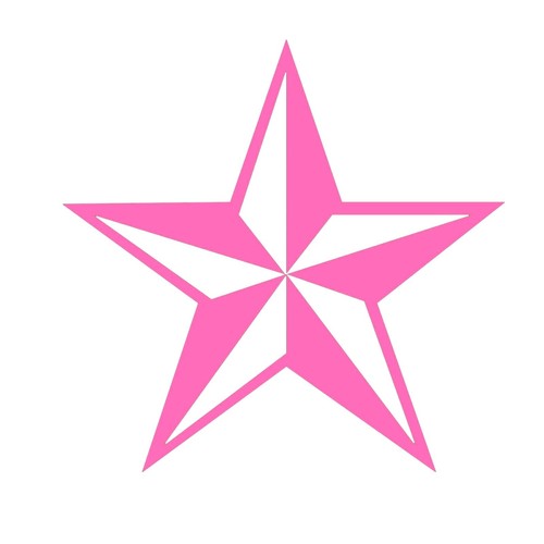 Star Sticker 2 Pack - Nautical Beveled Star Stickers - Choose Color Size - Picture 6 of 8