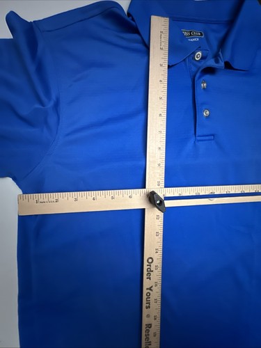 Cypress Club Golf Shirt Mens Large Blue Performance Short Sleeve Wicking - Picture 4 of 14