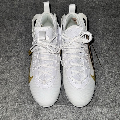 Nike Huarache 9 Elite LAX Bajo Blanco Metálico Dorado Vivo - Imagen 2 de 5