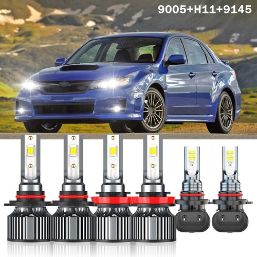 For Subaru Impreza 2008-2011 Combo LED Headlight Hi-Lo Beam Fog Light Bulbs - Picture 1 of 24