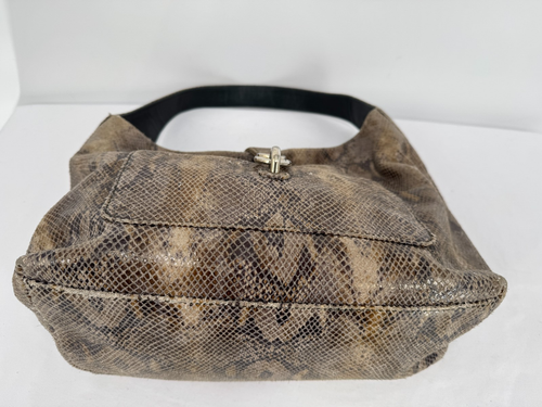 Borsa a tracolla vintage Dooney & Bourke lucertola in pelle lucida goffrata hobo borsetta - Foto 10 di 18