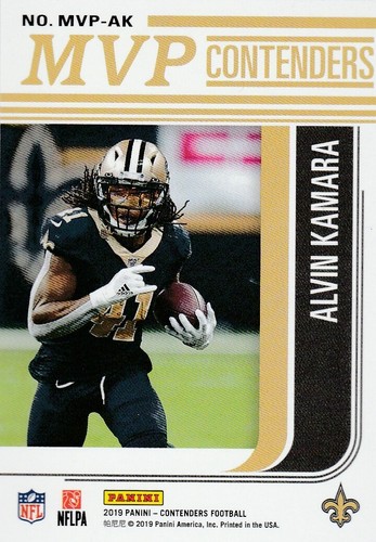 2019 Panini Contenders MVP Contenders Alvin Kamara #MVP-AK - Picture 2 of 2