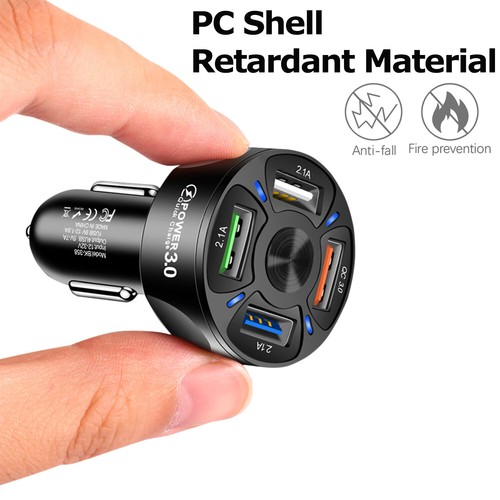 3 Pack 2/3/4 USB Port Fast Car Charger Adapter for iPhone Samsung Android Phone - Picture 5 of 15