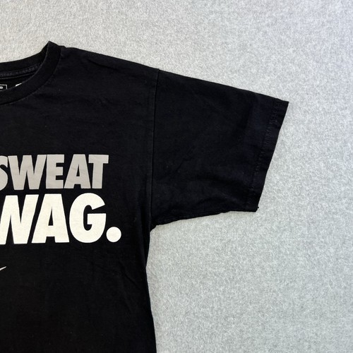 Nike Shirt Mens Small Black Short Sleeve Dont Sweat My Swag Graphic Casual - Picture 6 of 11
