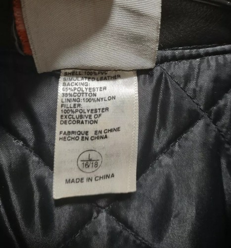 Harley Davidson Black Jacket Angled Zipper W/Patches Women's Large 16/18 READ! - Picture 8 of 11