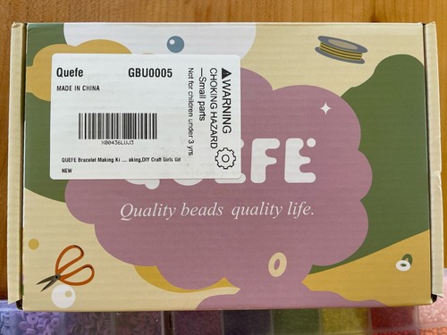 New QUEFE Beads for Bracelet Making Kit A Lot Of Colors Flat & Round Beads - Picture 2 of 7