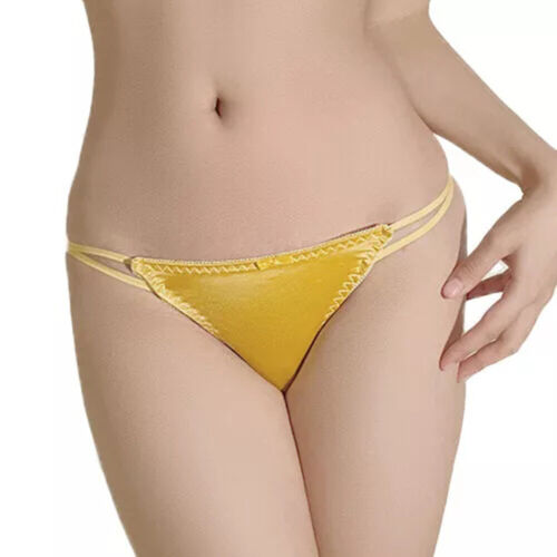 Mutandine donna sexy raso lingerie taglio alto perizoma bikini intimo senza cuciture - Foto 6 di 26