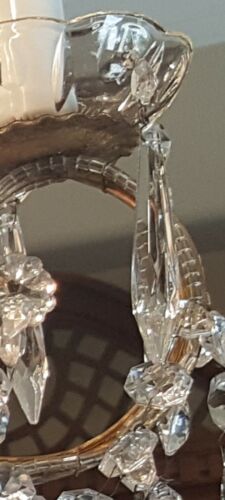 4.5x4mm Venetian Glass Clear Tube Bugle Macaroni Chandelier Beads NOS Handmade - Picture 3 of 9