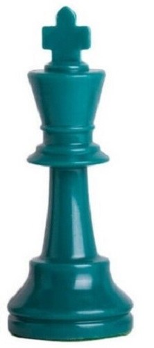 Staunton Single Weight Chess Pieces - Set of 34 Aqua & White - 4 Queens - Picture 2 of 3