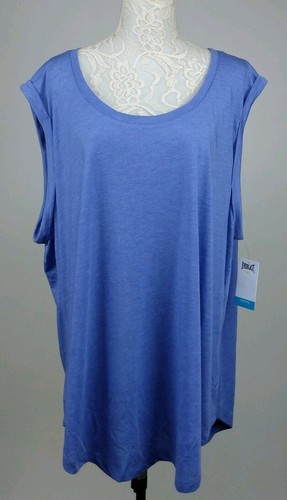 Everlast Jersey Active Tank Top Size 3X (26/28) Blue, Mesh Inserts Back NEW 
