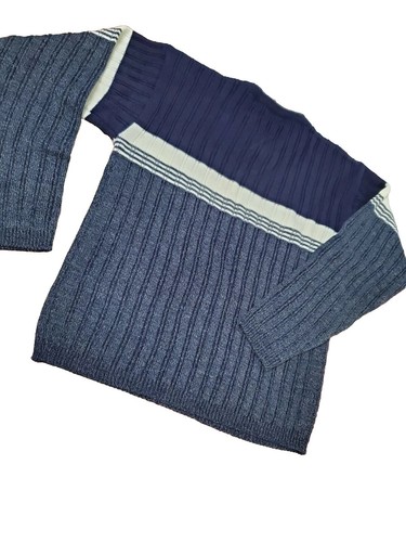 *NEW* Kids Sweater L/S V-neck Pull Canyon River Blues XL (18-20) Navy Striped - Picture 2 of 10
