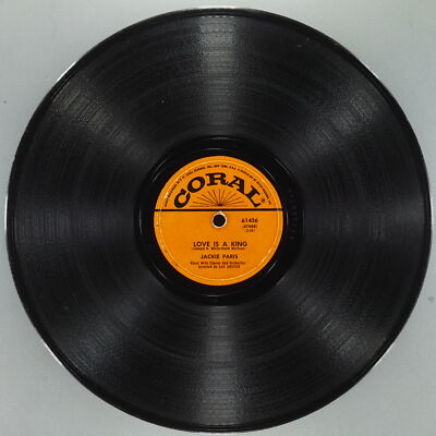 JACKIE PARIS Love Is A King CORAL 9-61426 G+ 78 RPM 1955 Rock