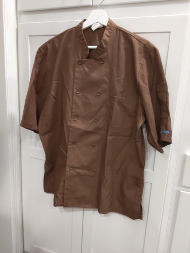 Bob Evans Unisex Grande Marrone Chef Cappotto Giacca Camicia Cucina Lavoro Cuoco Divisa - Foto 6 di 7
