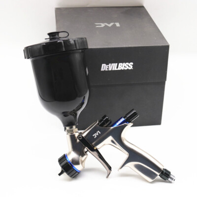 Devilbiss DV 1 HVLP 1.3mm Silver Car Paint Tool Pistol Spray