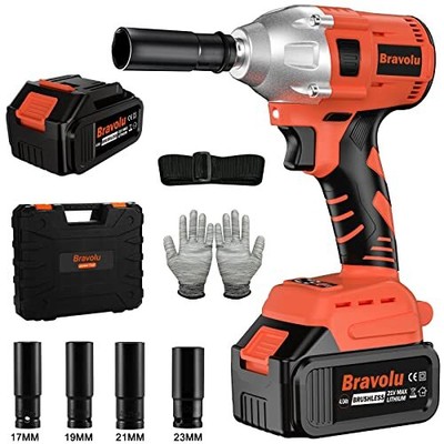 Cordless Impact Wrench Bravolu 21V MAX Brushless Power Impact Wrench High Tor... | eBay