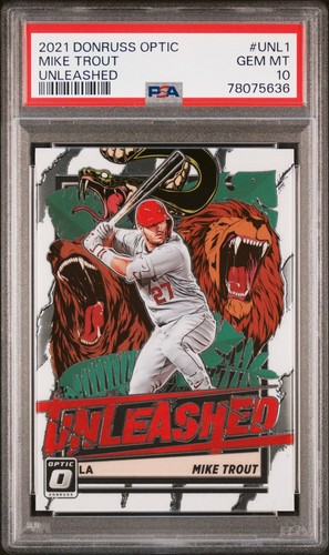 *PSA 10* Mike Trout 2021 Donruss Optik - entfesselt - Los Angeles Angels - Bild 5 von 10
