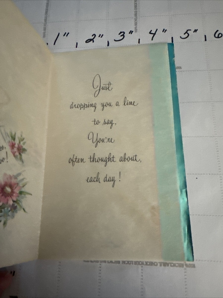 Vintage Card Beautiful Friendly Thoughts | eBay
