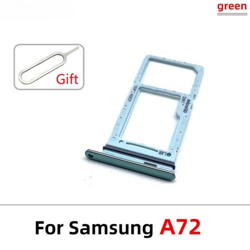 Dual SIM Card Slot Card Tray w/ Card Removal Pin for Samsung A72/A23/A53 5G - Photo 14 sur 29