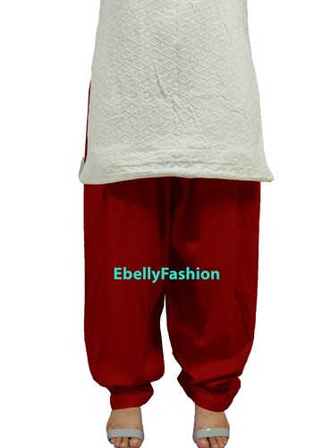 Plain PATIALA SALWAR Pants Pure Cotton  30 COLOURS- Kameez Kurti Tunic Yoga - Picture 42 of 70