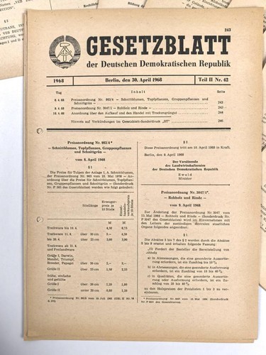 Gesetzblatt der Deutschen Demokratischen Republik von 1968 - Bild 3 von 4