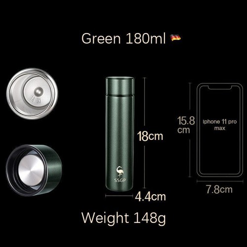 Thermos Water Bottle Mini Coffee Mug Vacuum Insulated for Hot Cold Drinks Office - Picture 15 of 15