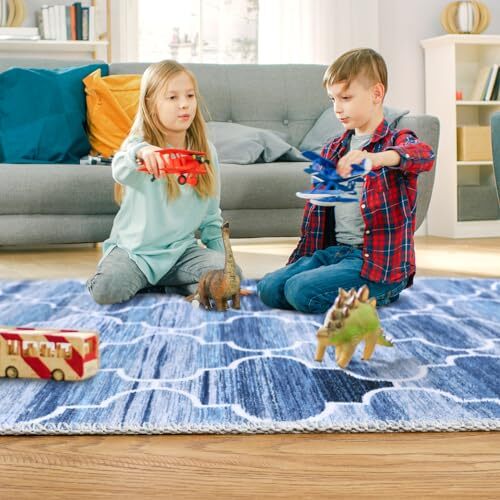 Moroccan Area Rug 2x3 Trellis Door Mat Washable Non Slip Indoor Small Rug Dis... - Picture 8 of 8