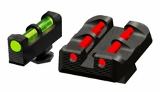 Hi-Viz Litewave Green Red White Fiber Optic Glock Hand Gun Front Rear Sight Set