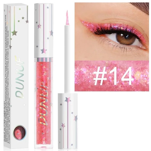 Shiny Glitter Liquid Eyeliner Ultra-fine Waterproof Diamond Sparkle Eyeshadow - Picture 21 of 25
