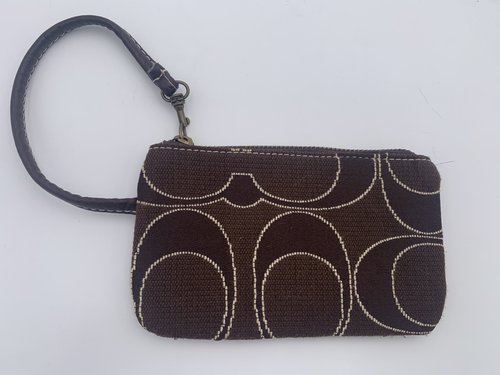 Coach Wristlet Corner Zip Clutch Tasche Braun - Bild 6 von 7