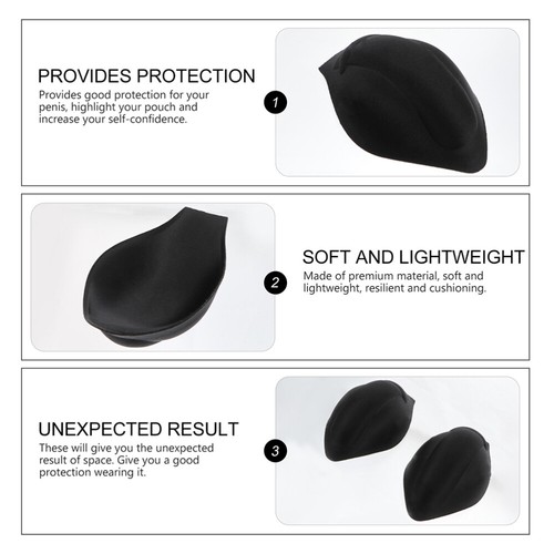 2Pcs Underwear Enlarging Pad Swimwear Brief Sponge Cup Men Underwear Sponge Cup - Picture 2 of 10
