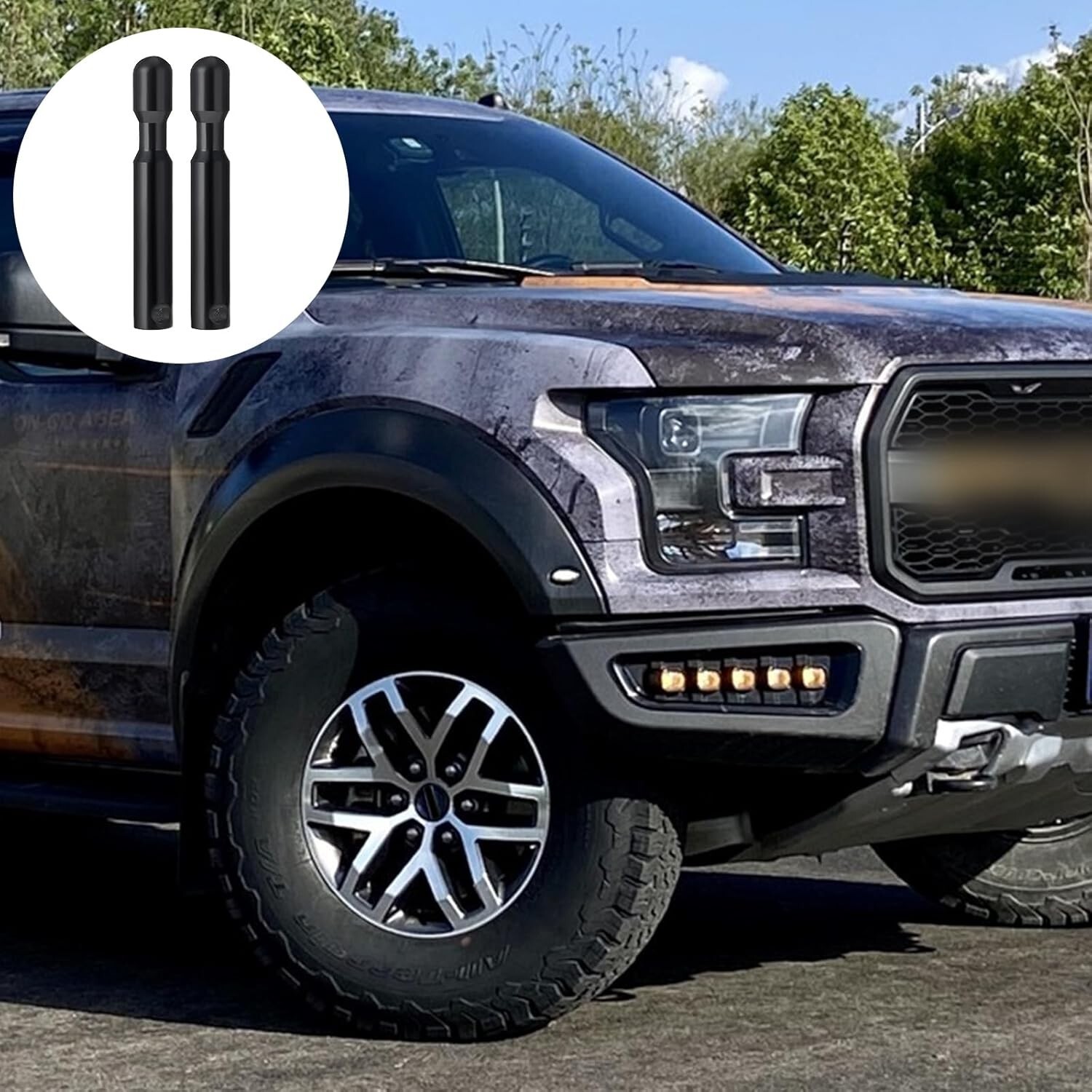 1 Pc or 2 Pc Car Door Lock Knobs for F-150, Black Replacement Pins for Most Cars