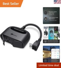Kasa Outdoor Smart Plug, Smart Home Wi-Fi Outlet with 2 Sockets, Weather