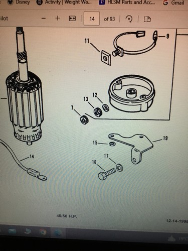 Mercury Force Outboard Starter Motor 82093003 - Picture 2 of 3