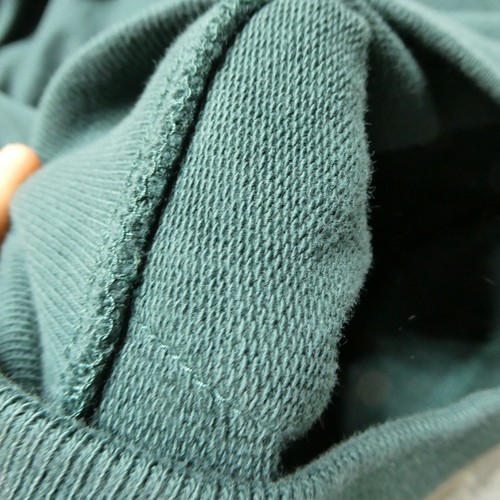 J Crew Authentic Fleece Hoodie Damen M grün blau Baumwolle Frottee Raglanärmel - Bild 4 von 7