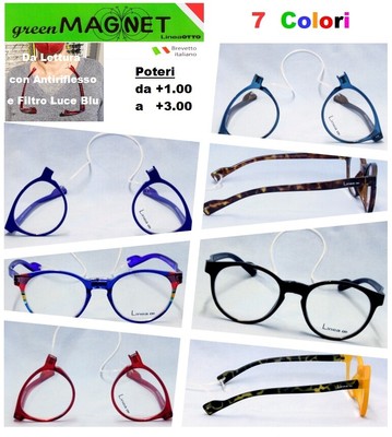 Occhiale Lettura Magnetico con FILTRO LUCE BLU Antiriflesso