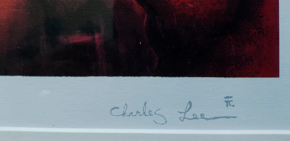 CHARLES LEE (b. 1948) Musical Interlude SIGNED Lithograph FRAMED - Image 4 of 4