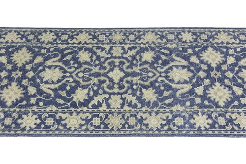 2'5X8 ft Transitional Oriental Runner Rug Muted Blue Floral Design Decor Carpet - Picture 7 of 16