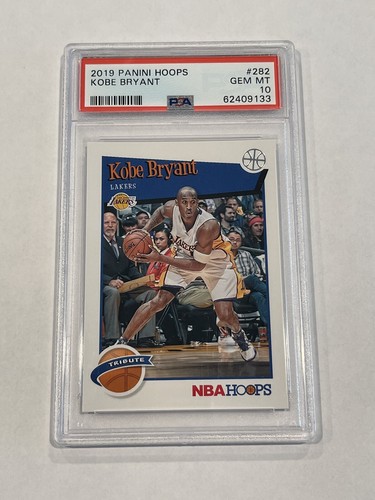 Kobe Bryant 2019-20 Panini Hoops Tribute Lakers Card #282, PSA 10