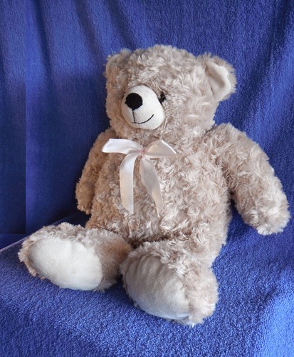 *1700* Cream coloured teddy bear - BABY BIZ - 32cm - plush - Picture 2 of 4