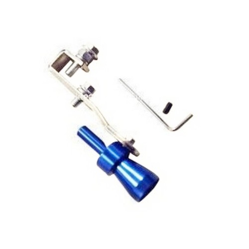 2PCS Exhaust Pipe Whistle S Blue Car Oversized Roar Maker Amplifier Aluminum - Foto 2 di 9