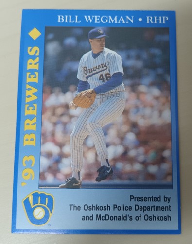 1993 Milwaukee Brewers Police Cards - Oshkosh Police Department and McDonald's.. - Picture 4 of 23