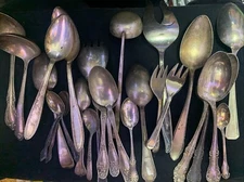 Silver Plate Spoons Lot 26 PCs