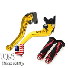 US CNC Short Clutch Brake Lever Handle Grips Fit Honda CBR1000RR/FIREBLADE 04-07